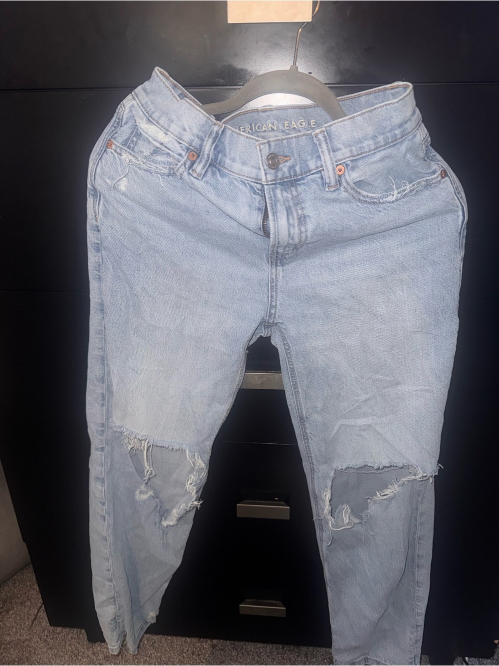 American Eagle Outfitters Light Blue Ripped Boyfriend Jeans